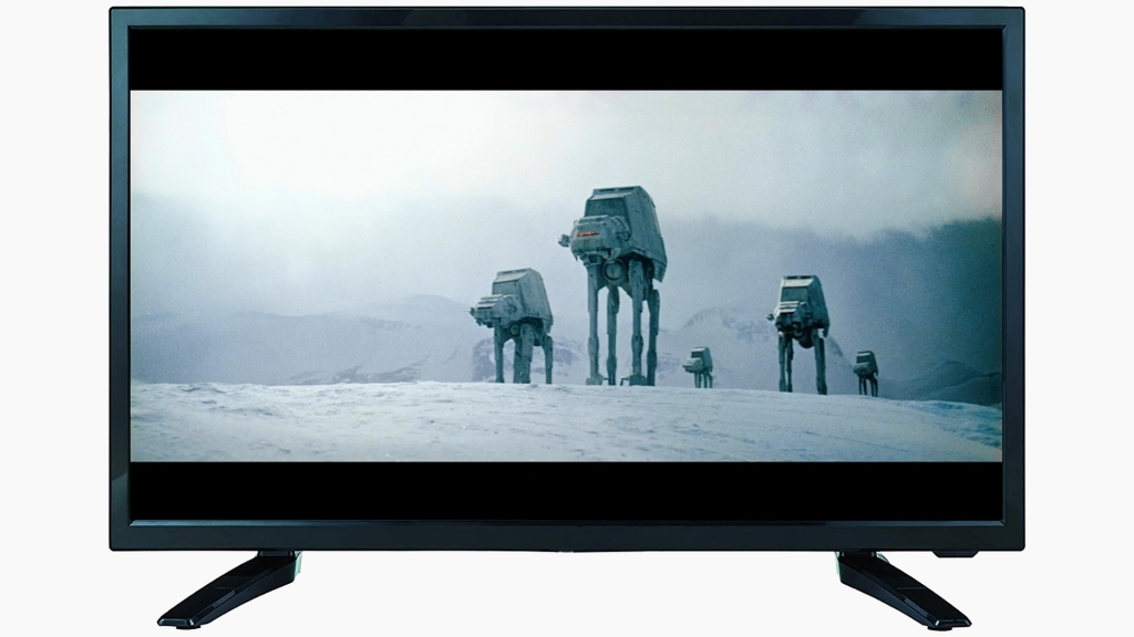 Star Wars: The Empire Strikes Back (1980) letterboxed on a 16:9 television